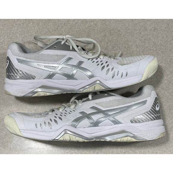 Asics Gel-Challenger 12 Women’s Size 10 Tennis Court Shoes White Silver-1042A041 - Picture 6 of 10